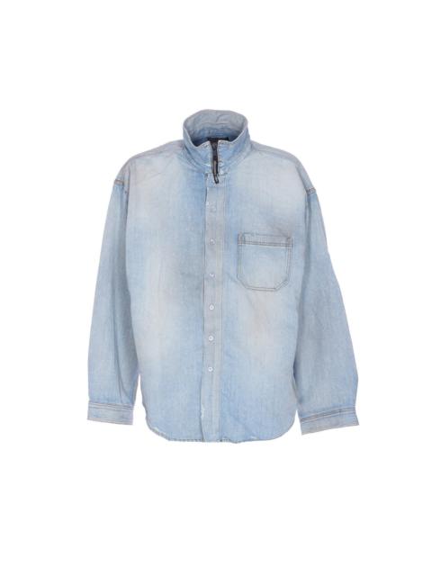 BALENCIAGA Balenciaga Men Zip Up Denim Shirt
