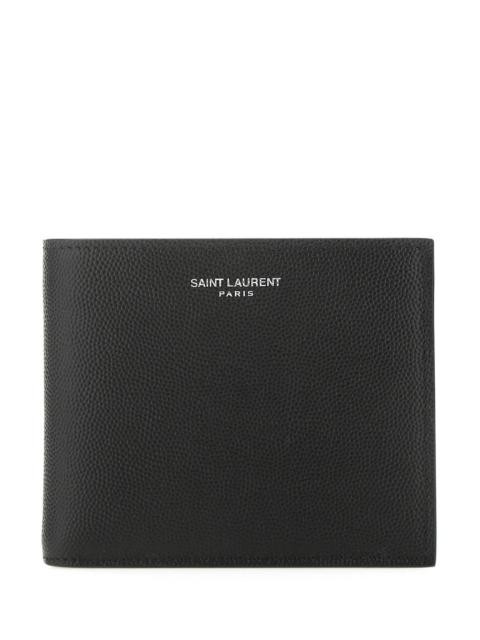 SAINT LAURENT Saint Laurent Men Black Leather Wallet
