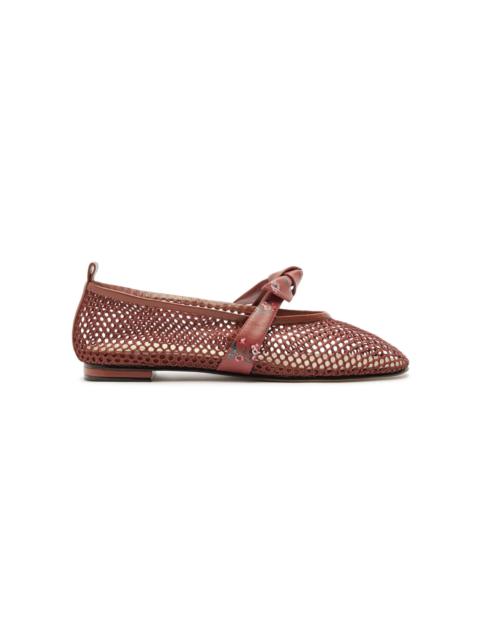 ALEXANDRE BIRMAN Clarita Mesh Ballet Flats brown