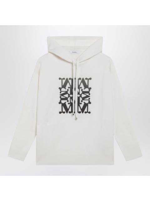 Max Mara Max Mara Taddeo Hooded Virgin Wool Sweater In White Women