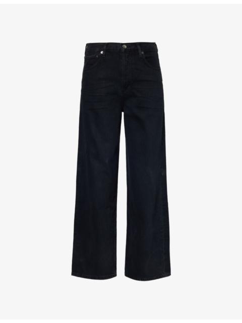 AGOLDE Ren wide-leg high-rise organic-cotton denim jeans
