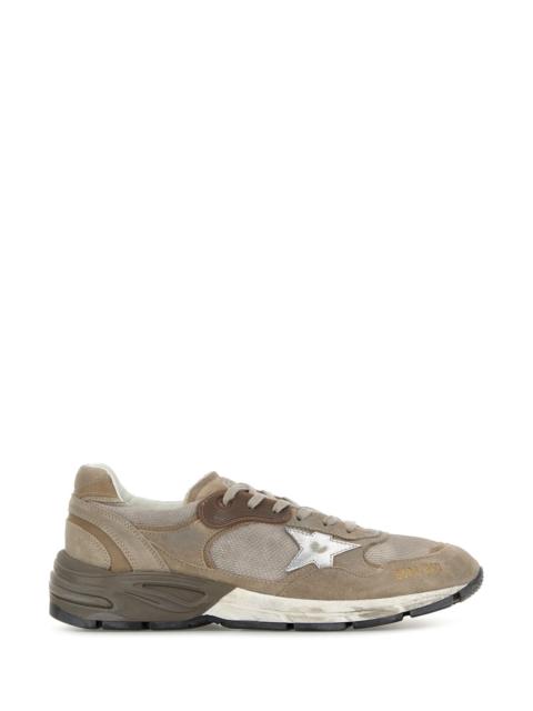 Golden Goose Dove grey mesh and suede Dad New sneakers