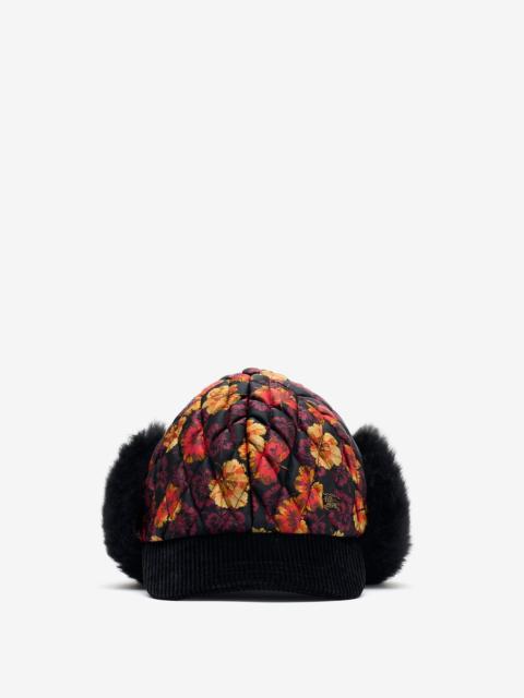 Burberry Geranium Leaf​ Nylon Trapper Cap