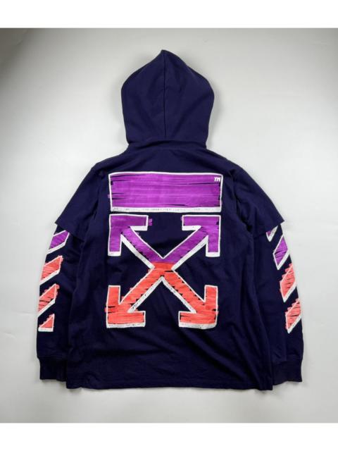 Off-White Off White Oversized Arrows Layered Hoodie