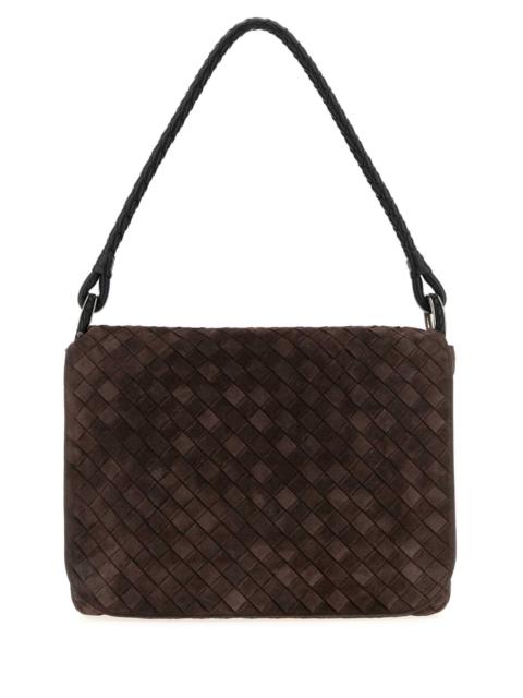 Bottega Veneta Bottega Veneta Men Brown Suede Shoulder Bag
