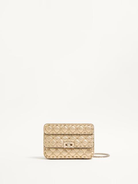 Valentino VALENTINO GARAVANI ROCKSTUD SPIKE SMALL LAMINATED NAPPA BAG