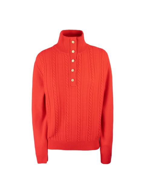 A.P.C. Thea cable-knit button sweater