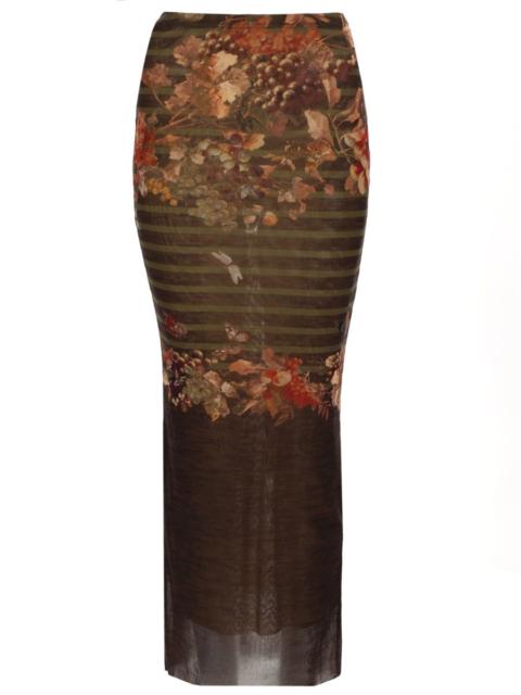 Jean Paul Gaultier Jean Paul Gaultier Women Long Skirt With "Mariniere Grape" Print