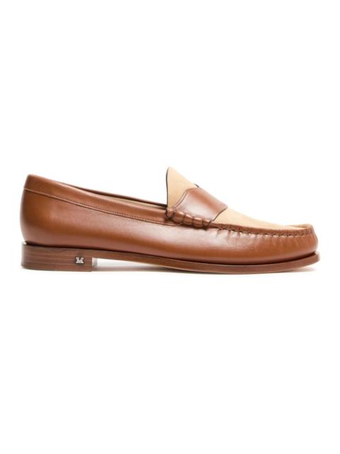 M.A+ MAX MARA Bimoc Brown Leather Loafers New & Authentic