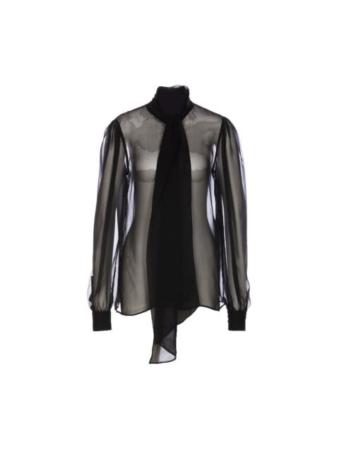 Saint Laurent Women Transparent Shirt