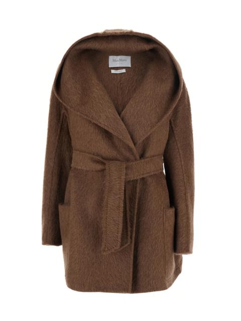 Max Mara Max Mara Women 'Golf' Beige Shearling Coat With Hood And Front Belt In Fur For Women
