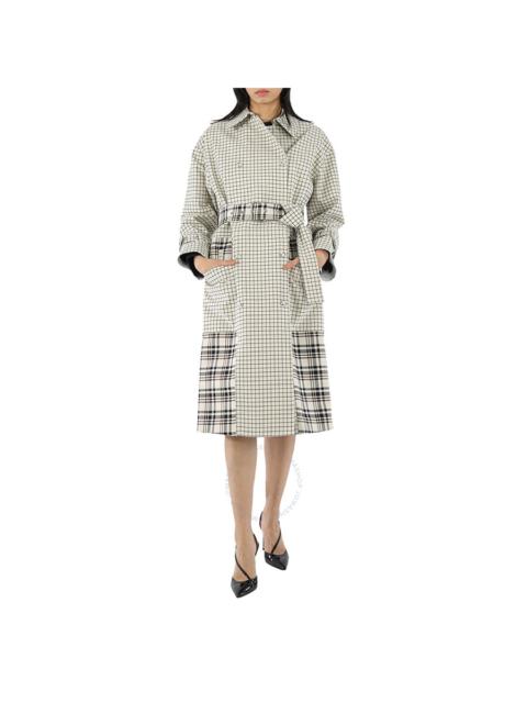 Proenza Schouler Proenza Schouler Ladies Windowpane Plaid Belted Trench Coat