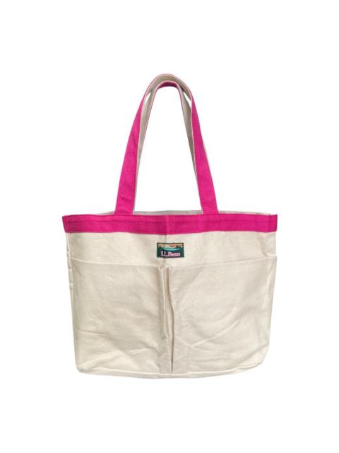 Other Designers L.L. Bean Canvas Boat Tote Bag Cream Off White Pockets