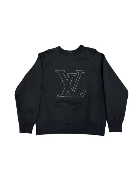 Louis Vuitton Louis Vuitton LV Black Long-Sleeve Sweatshirt with Studded Logo