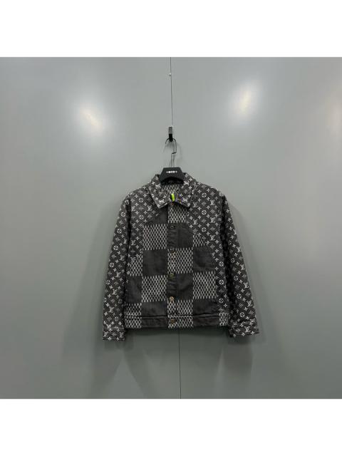 Louis Vuitton Louis Vuitton lv × Nigo LV2 series monogram full print patchwork denim jacket