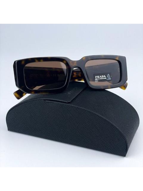 Prada NEW Prada PR06YS 2AU8C1 Havana Tortoise Dark Brown Rectangle Unisex Sunglasses