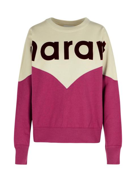 Isabel Marant Étoile 'houston' Sweatshirt In A Grape-and-eye Cotton Blend