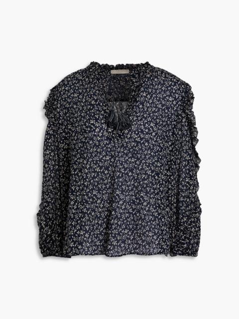 ULLA JOHNSON Lillian floral-print cotton-crepon blouse