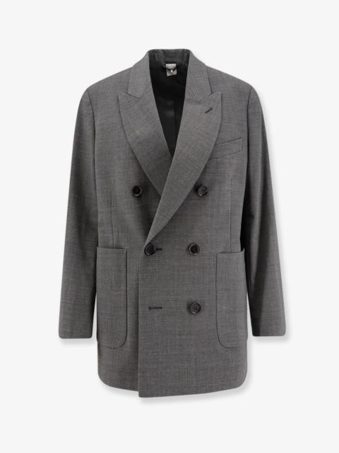 Aspesi Double-Breasted Wool Blend Blazer