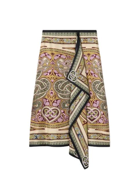 La DoubleJ Scarf Skirt in Light Green