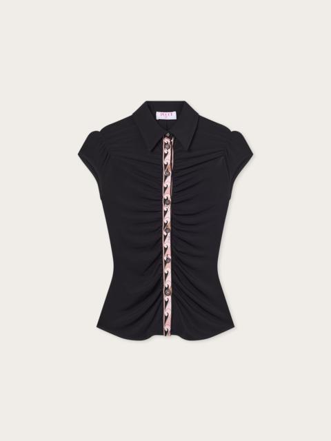 PUCCI BLOUSE WITH DRAPE DETAIL