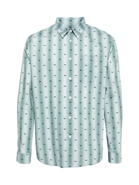 Maison Kitsuné LOGO-PRINT COTTON SHIRT