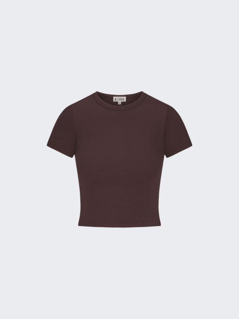 ÉTERNE Short Sleeve Baby Tee Espresso