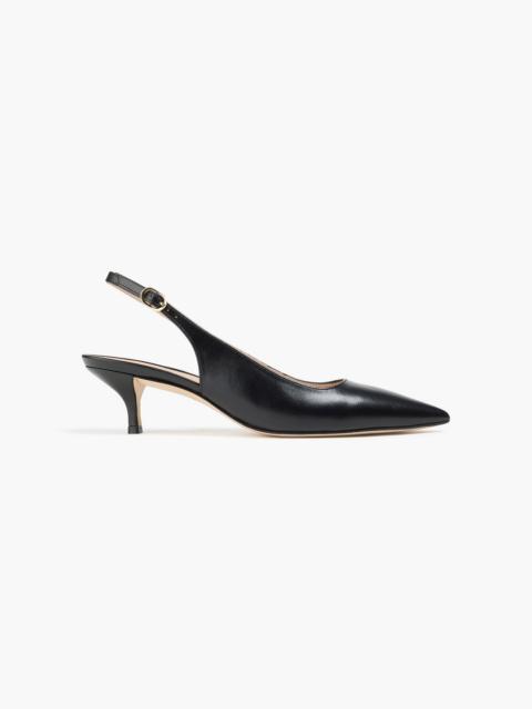 Stuart Weitzman Leigh 50 leather slingback pumps