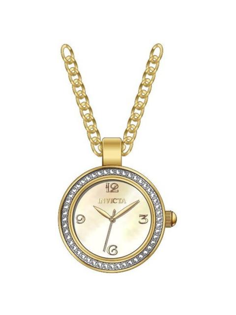 Other Designers Invicta Mini Angel Quartz Crystal Gold Dial Ladies Watch 49932