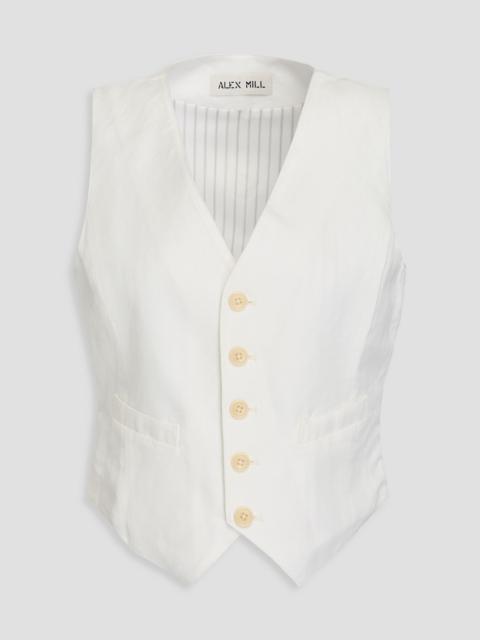 ALEX MILL Kam linen, Lyocell and cotton-blend twill vest