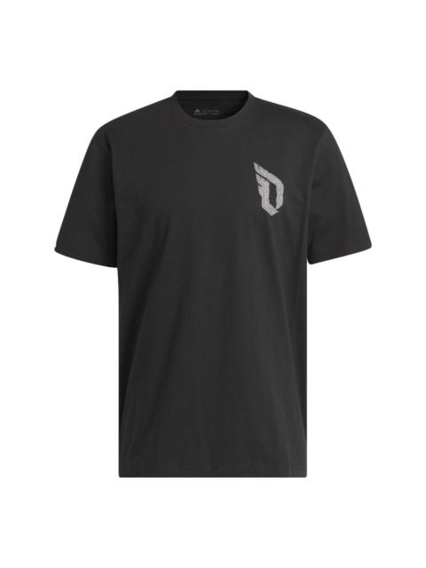adidas adidas Damian Lillard Graphic Tee 'Black' II7789