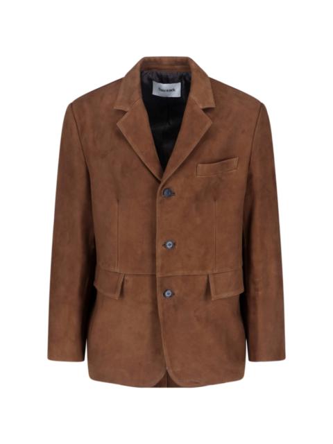 Tonywack SINGLE-BREASTED SUEDE BLAZER