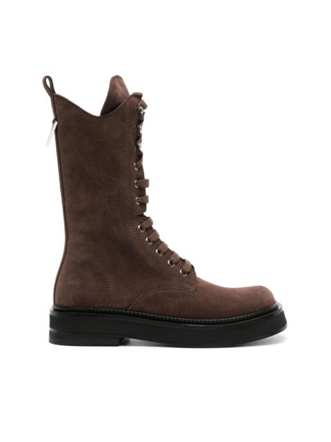 THE ATTICO square-toe suede boots