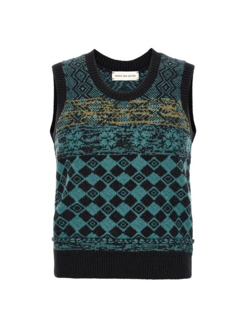 Dries Van Noten DRIES VAN NOTEN Mahoba Black Vest New & Authentic (Men's siz