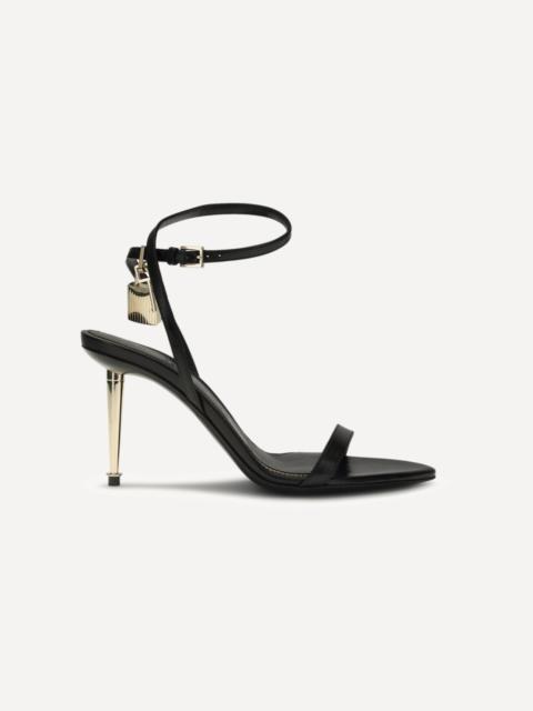 TOM FORD Shiny leather padlock pointy naked Sandal