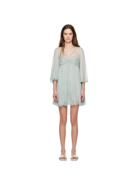 Chloé Gray Pleated Minidress