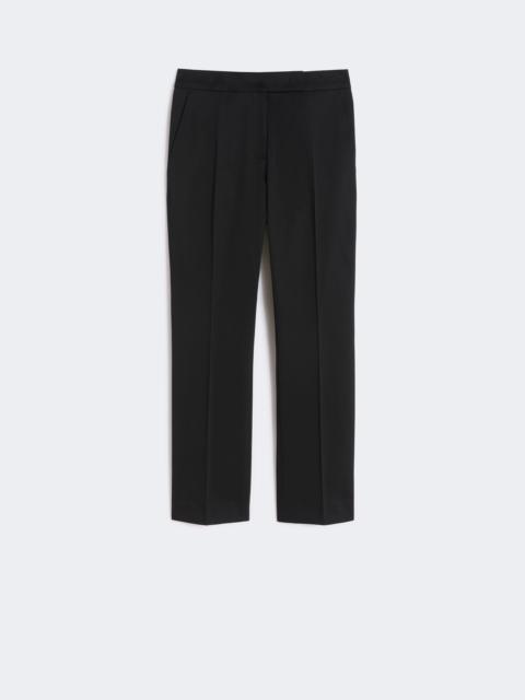 Max Mara Slim-fit cotton satin trousers - BLACK