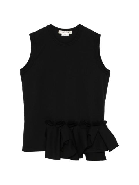 ruffle-trim vest