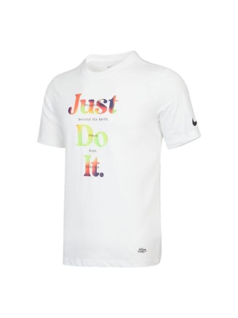 Nike Nike Men's Nk Df Great Unity Ss Tee2 Leisure Sports Letter Print Short Sleeve Men's White DM7908-100