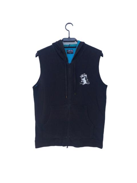Other Designers Vintage - STUSSY VEST HOODIE BACKHIT LOGO