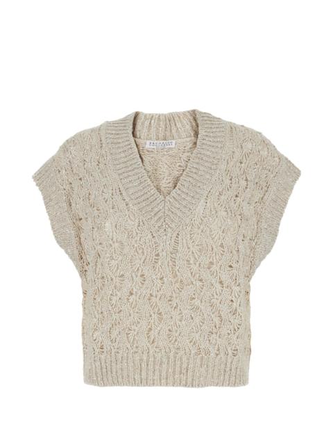 Brunello Cucinelli Brunello Cucinelli Sequin-embellished V-neck Vest