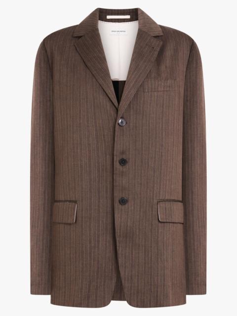 Dries Van Noten WASHED COTTON JACKET | BRONZE