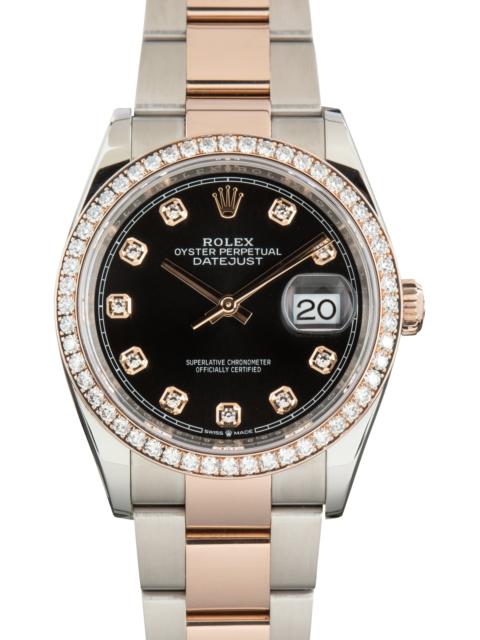 ROLEX Pre-Owned Rolex Datejust 36 Ref 126281 Black Diamond Dial