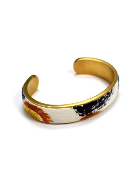 Maison Margiela Margiela Brass & Painted Leather Bracelet M NWT