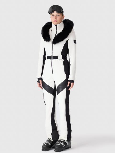 MACKAGE ELLE-ZR Bonded Fleece Ski Suit With Removable Fur-Trimmed Hood