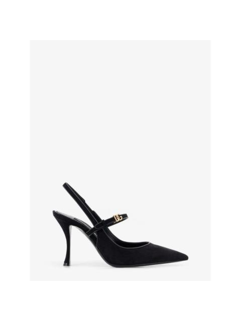 Dolce & Gabbana DOLCE&GABBANA Black Suede 90mm Heel Pumps New & Authentic (W