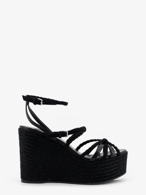 JIMMY CHOO Jimmy Choo Women Nyra Leather And Raffia Sandals