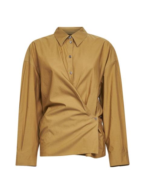 Lemaire Cumin washed cotton and silk Twisted shirt