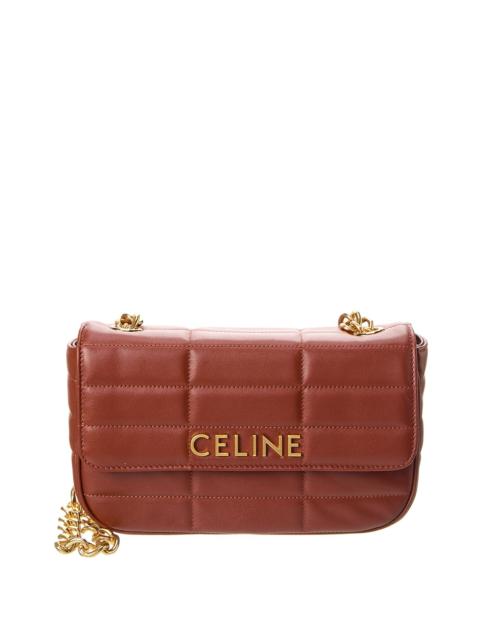 CELINE CELINE Monochrome Quilted Leather Shoulder Bag