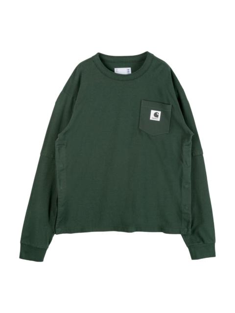 sacai Carhartt WIP Cotton Jersey Long Sleeve Tee